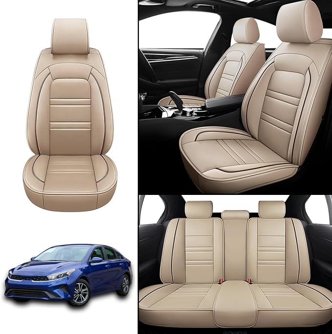 Seat Covers for kia Forte 2010-2024 | 5-Seats Leather Seat Covers - Image 2