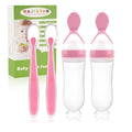WAJIAYON Baby Food Feeder 4 Pack Silicone Baby Food Dispensing Spoon-3 oz by WAJIAYON