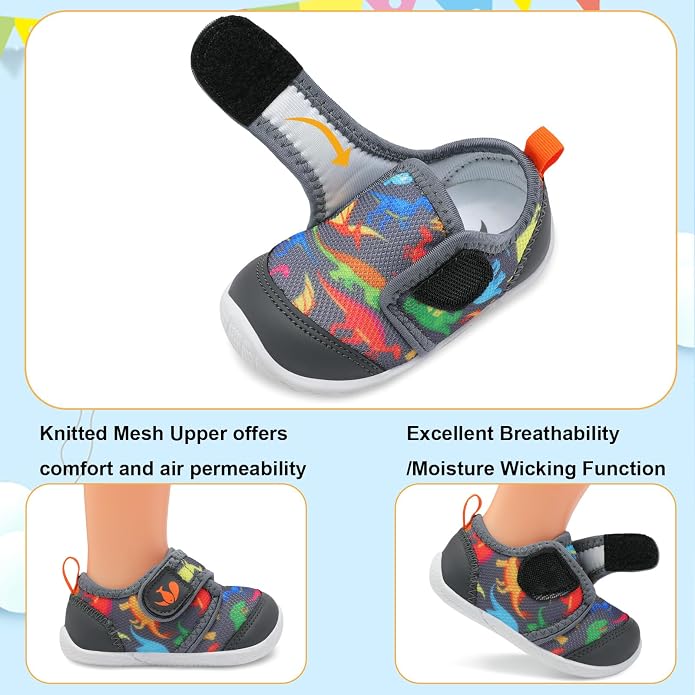 FEETCITY Baby First Walking Shoes Boys Girls Infant Sneakers Crib Shoes - Image 2