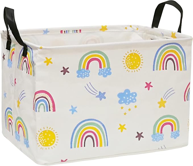 Rectangle Foldable Gift Laundry Basket, Storage by Unknown