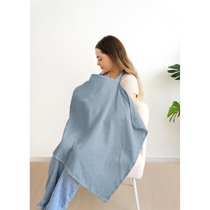 Muslin Nursing Covers for Breastfeeding, Privacy Breast Feeding Cover - Image 2
