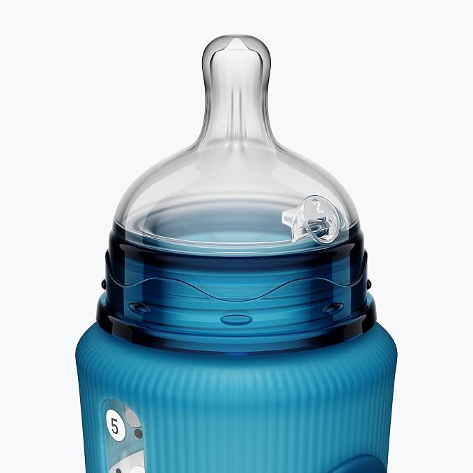 Smilo Baby Bottle Set with Stage 0 Slow Flow Anti Colic Nipple, 5 Oz / 150 ml - Image 7