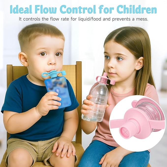 MORLIKE LIVING 2-in-1 Water Bottle Cap, 100% Silicone Topper - Image 4