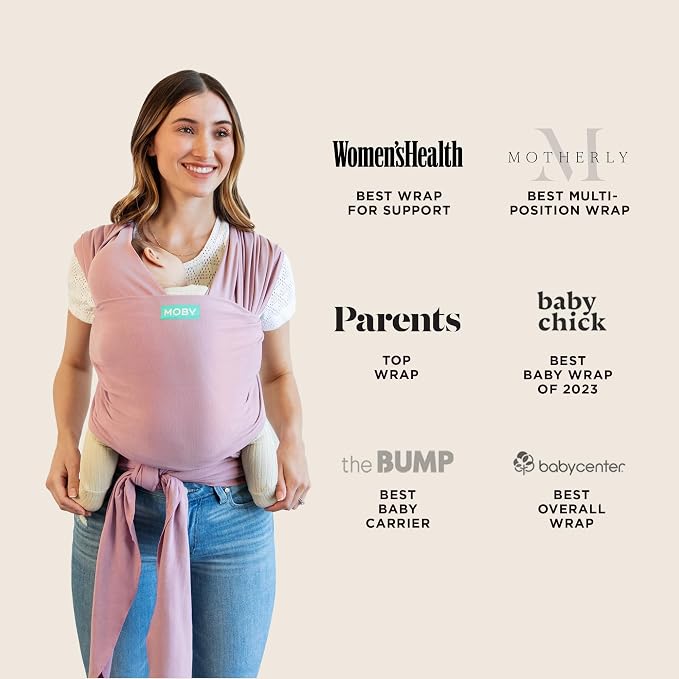 Moby Baby Wrap Carrier Classic for Newborns to Toddlers, Infant Sling Carrier - Image 6