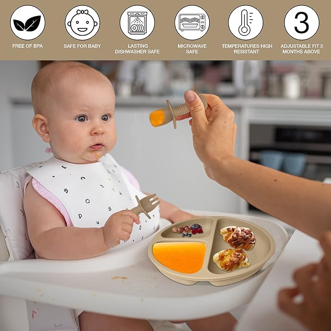 Baby Feeding Set 10-Piece | Baby Led Weaning Utensils Set Includes Suction Bowl - Image 8