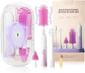 Electric Bottle Brush Set with Silicone Pacifier/Straw Brush and Mixing Head by QCBF