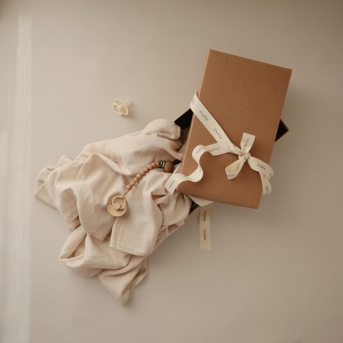 mushie Muslin Baby Swaddle Blanket | 100% Organic Cotton - Image 6