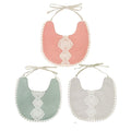 GZMM Baby Bib For Girls, Reversible Waterproof Handmade Natural Cotton Baby by GZMM