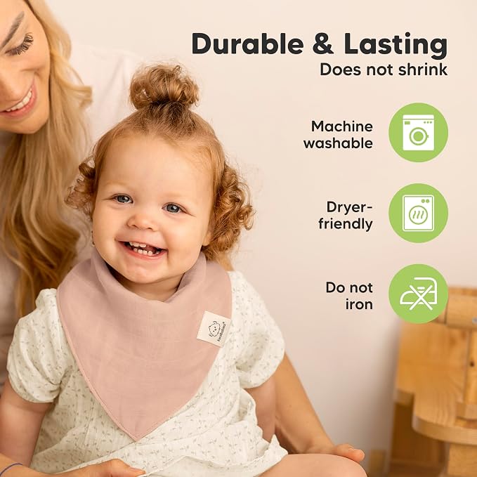 KeaBabies 8-Pack Muslin Baby Bibs - Image 5