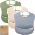 3-Pack Waterproof Baby Bibs for Eating by KeaBabies