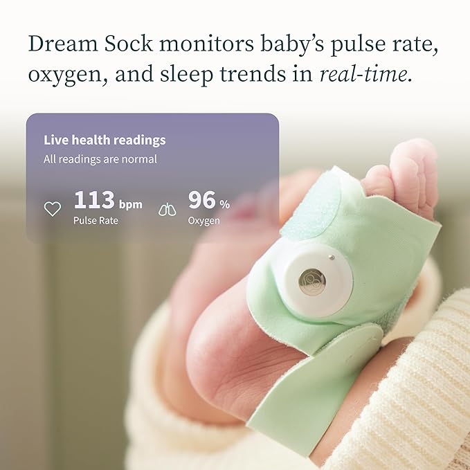 Dream Sock – Smart Wearable Baby Monitor, Infant Pulse Oximeter Tracks Oxygen & - Image 2