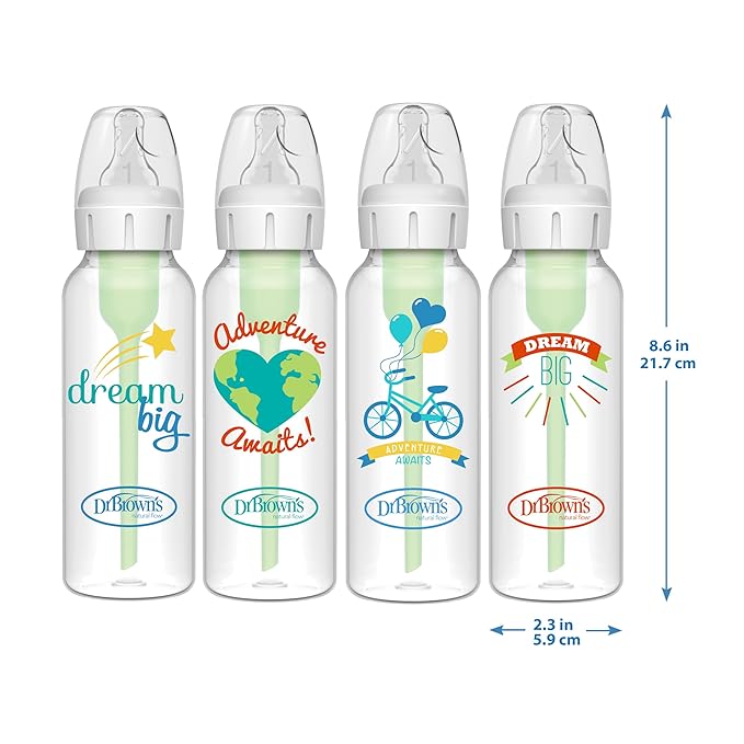 Dr. Brown's Natural Flow Anti-Colic Options+ Narrow Baby Bottle, Dream Adventure - Image 14