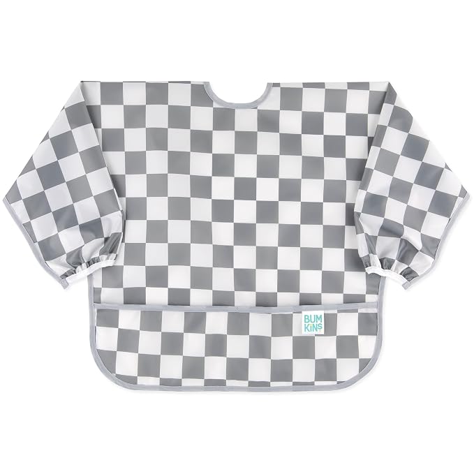 Bumkins Sleeved Bib for Girl or Boy, Baby and Toddler for 6-24 Mos, Essential by Bumkins