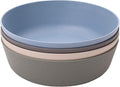 WeeSprout Bamboo Kids Bowls, Set of Four 15 oz Kid-Sized Dinnerware, Leftovers by WeeSprout