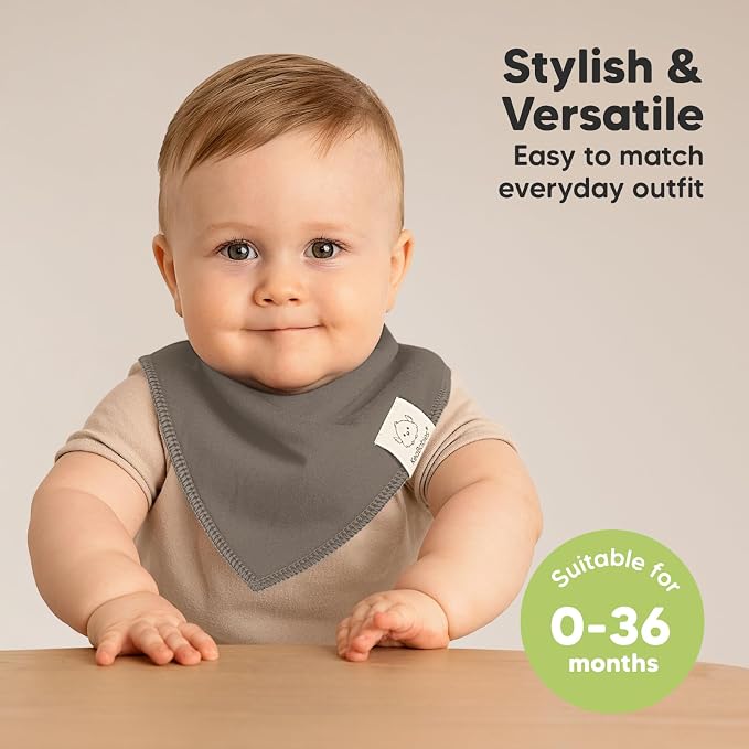 8-Pack Organic Baby Bandana Bibs - Image 4