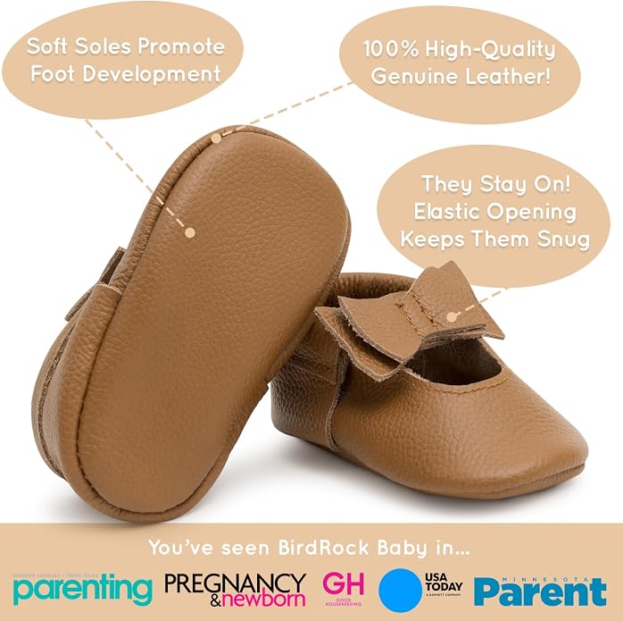 BirdRock Baby Bow and Knot Moccasins - Image 3