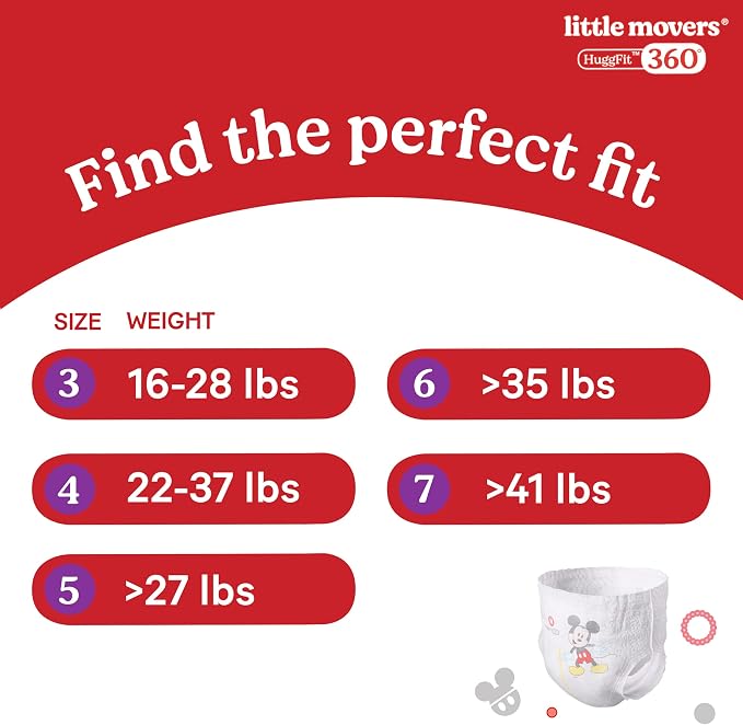 Huggies Size 3 Baby Diapers, Little Movers HuggFit 360° Baby Diapers - Image 11