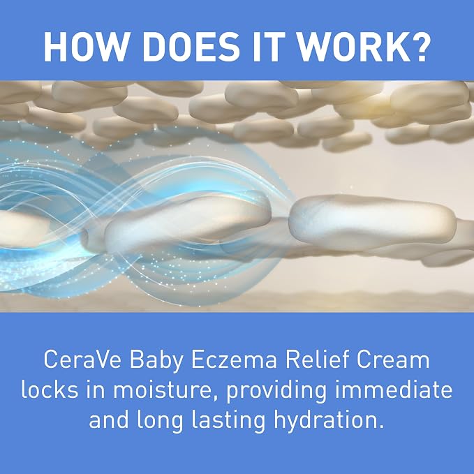 CeraVe Baby Eczema Relief Cream, 1% Colloidal Oatmeal Cream - Image 4