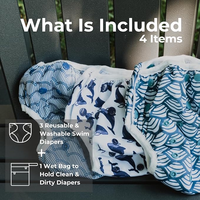 Nora's Nursery Reusable Swim Diapers and Wet Bag - Image 2