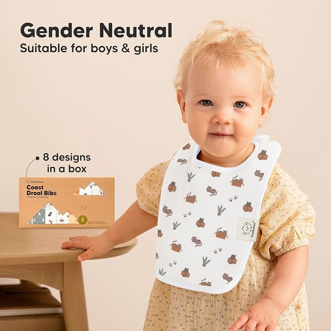 KeaBabies 8-Pack Organic Baby Bibs - Image 9