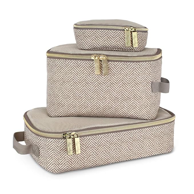 Itzy Ritzy Packing Cubes for Travel – Set of 3 Packing Cubes or Travel by ItzyRitzy