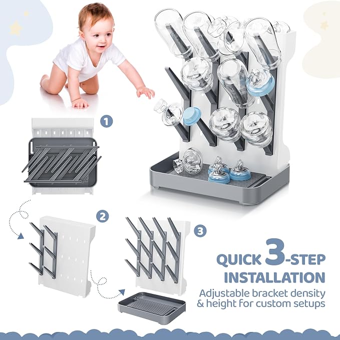Baby Bottle Drying Rack, Baby Bottle Organizer - Image 6