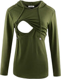 GINKANA Women's Nursing Hoodie Sweatshirt Long Sleeves Breastfeeding Maternity by GINKANA