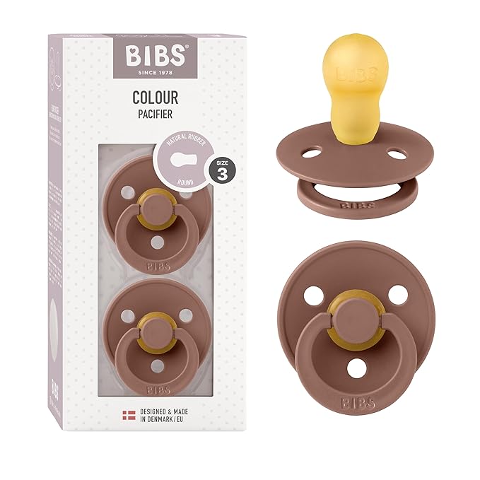 BIBS Pacifiers Colour Collection | Natural Rubber Baby Pacifier | Set of 2 by BIBS