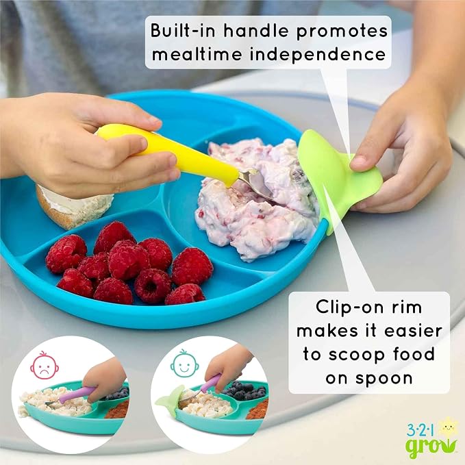 Silicone Easy Scoop & Hold Plate Set - Image 2