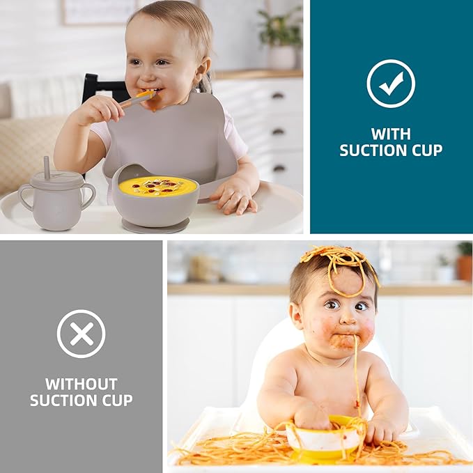 100% Silicone baby feeding set, BPA free Baby dishes set - Image 4