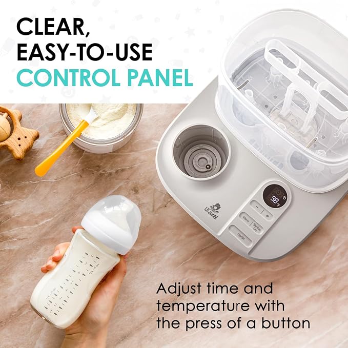Lil' Jumbl Baby Bottle Sterilizer and Dryer Premium, Removes 99, 9% of Bacteria - Image 3