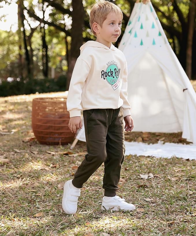 GFQLONG 2/3 Pack Toddler Pants Sweatpants Boys Cotton Joggers, Athletic Pull on - Image 4
