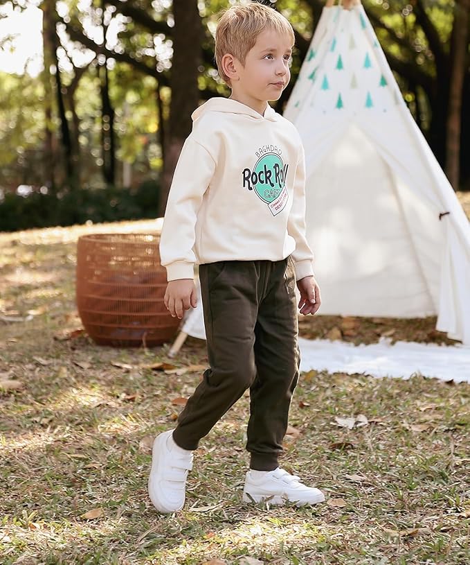 GFQLONG 2/3 Pack Toddler Pants Sweatpants Boys Cotton Joggers, Athletic Pull on - Image 2