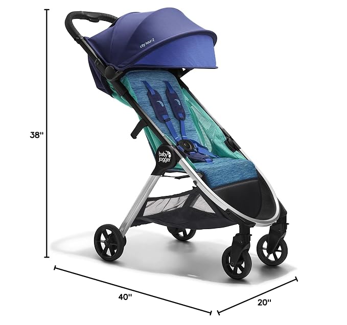 Baby Jogger City Tour 2 Ultra-Compact Travel Stroller Coastal - Image 7