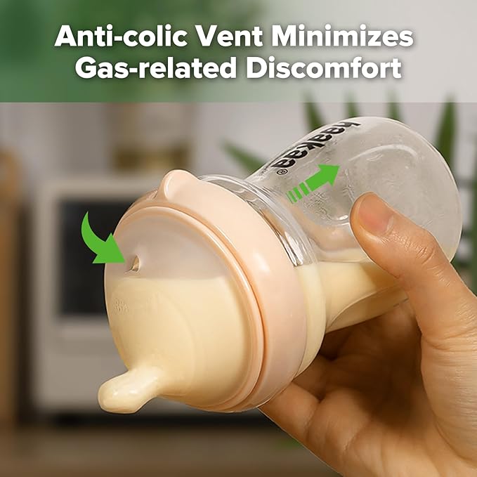 haakaa Gen.3 Natural Glass Baby Bottle Wide Neck Anti-Colic Variable Flow Nipple - Image 5