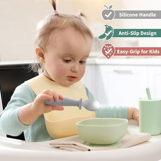 DRKIO 8 PCS Toddler Spoons Set - Image 4