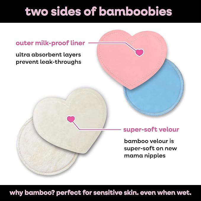 Bamboobies Ultra-Soft Velour Nursing Pads – Reusable, Washable & Leak-Proof – 2 - Image 4