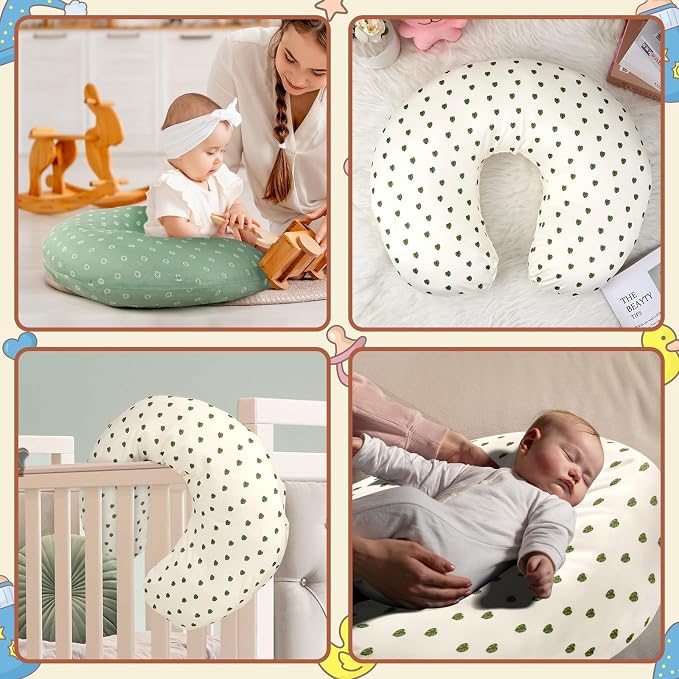 FEBSNOW 2 Pack Baby Nursing Pillow Cover, Stretchy Soft Cotton Nursing Cover - Image 7