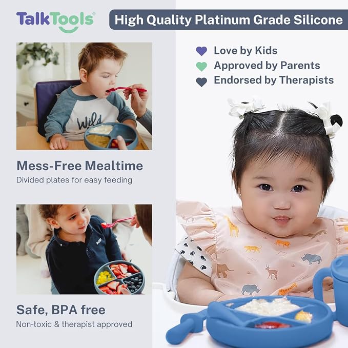 TalkTools Itsy Plate Must-Have Silicone Baby Plates - Image 4
