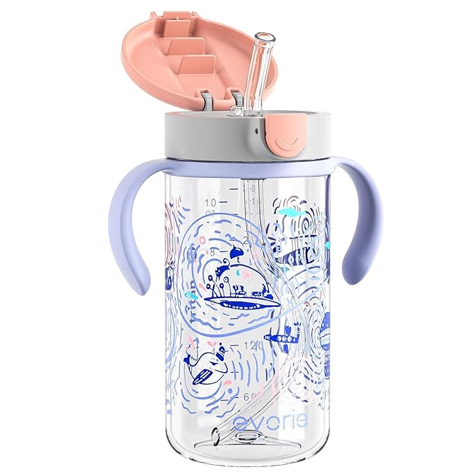 Evorie Tritan Spill Proof Toddler Straw Sippy Cup, 10 oz by Evorie