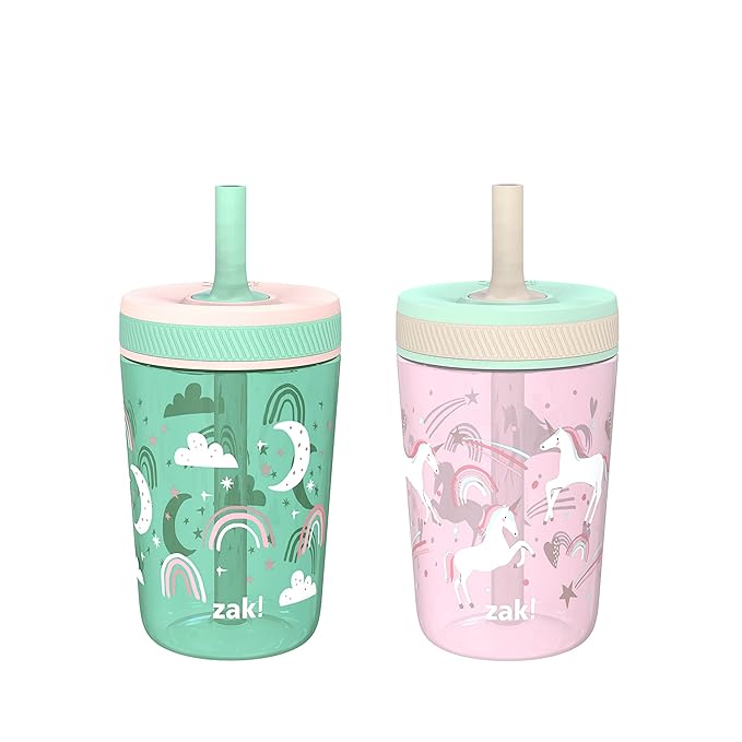 Zak Designs Kelso Toddler Cups For Travel or At Home, 15oz 2-Pack Durable by ZakDesigns