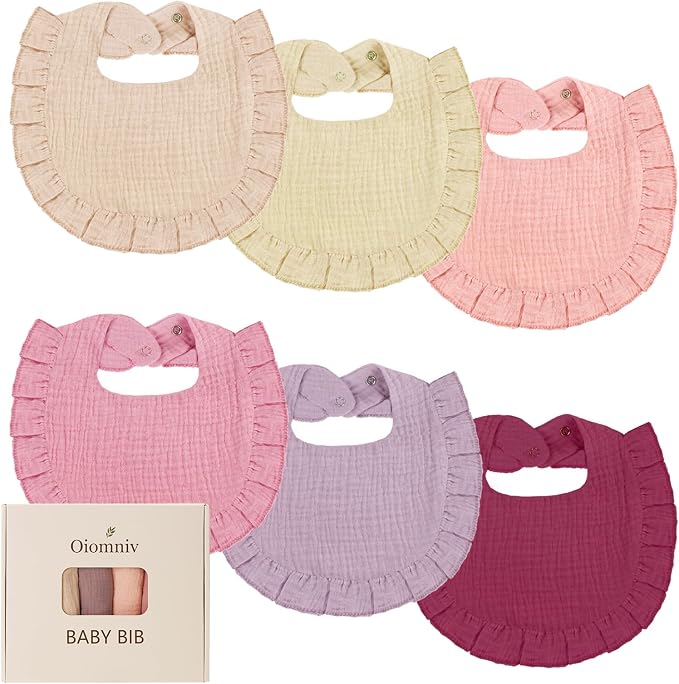 Oiomniv Muslin Baby Bibs, Toddler by OIOMNIV