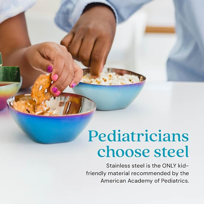 Ahimsa Stainless Steel Bowls for Kids | Non Toxic, Pediatrician Designed - Image 8