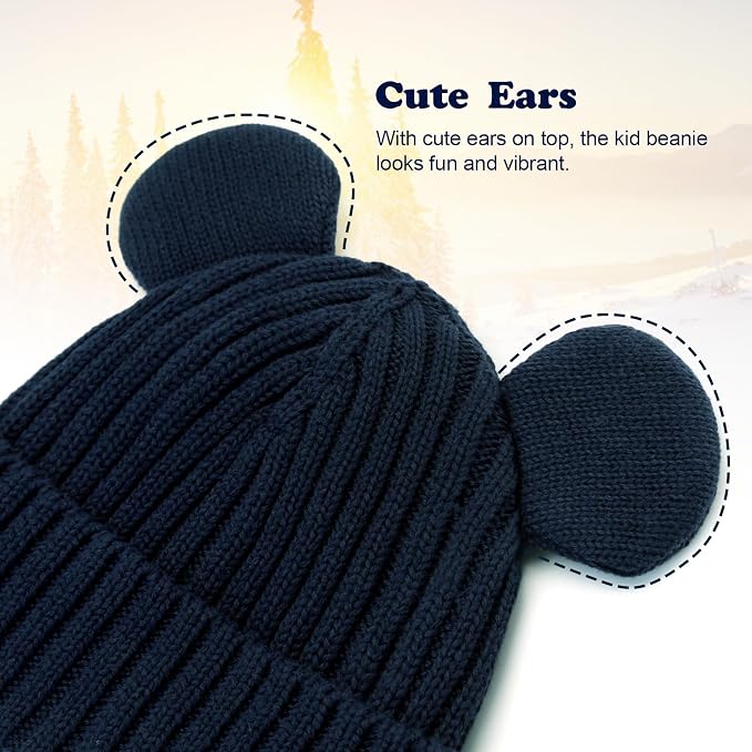 Toddler Boy Winter Beanie Baby Knit Hat Warm Girl Beanies Newborn Cute Hats - Image 3