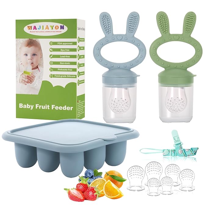 WAJIAYON Baby Breastmilk Popsicle Molds & Babies Fruit Feeder, Infant Food by WAJIAYON