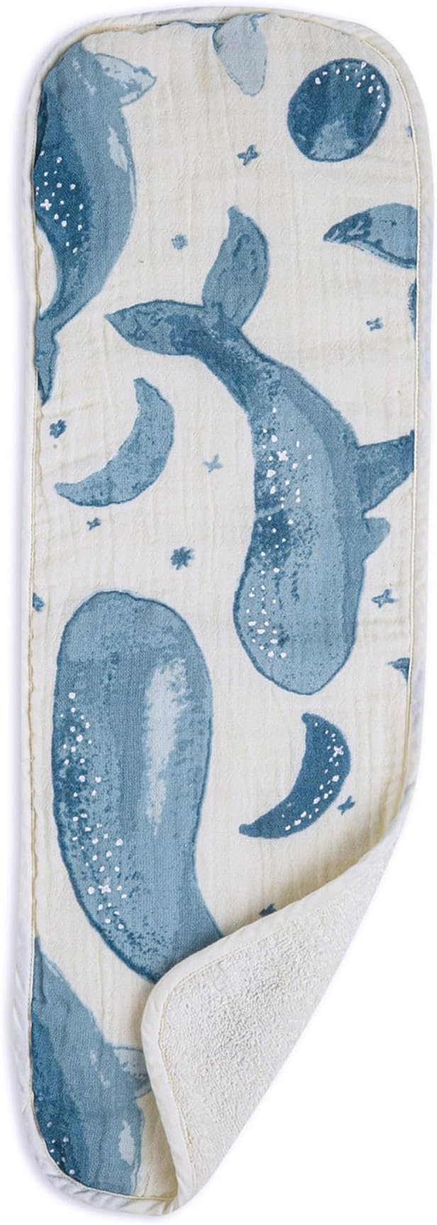 Crane Baby Muslin Burp Cloths, Nautical Theme Whale Design, Baby Boy Essentials - Image 4