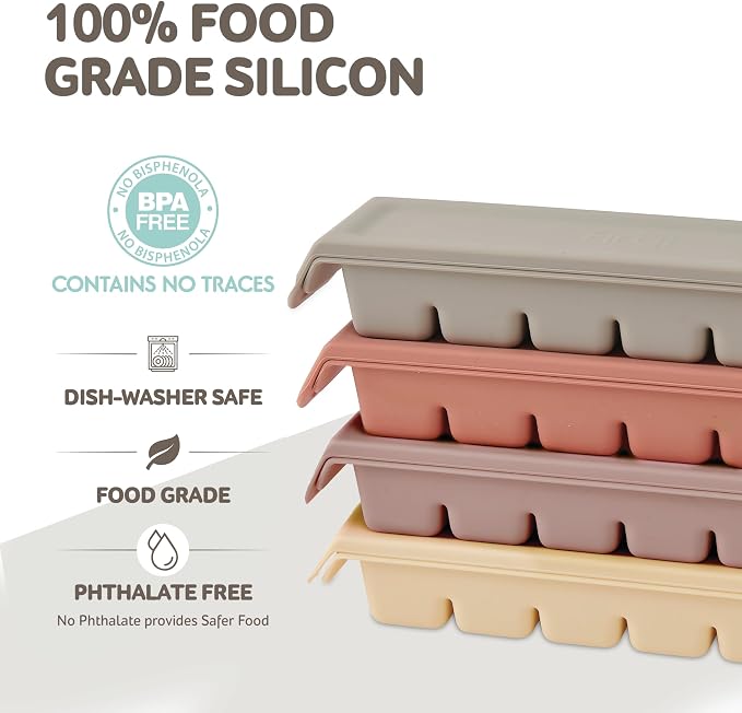 Silicone Freezer Trays with Lid, 1oz 6 Section - Image 2