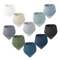 Konssy Muslin Baby Bibs 10 Pack Baby Bandana Drool Bibs 100% Cotton by Konssy