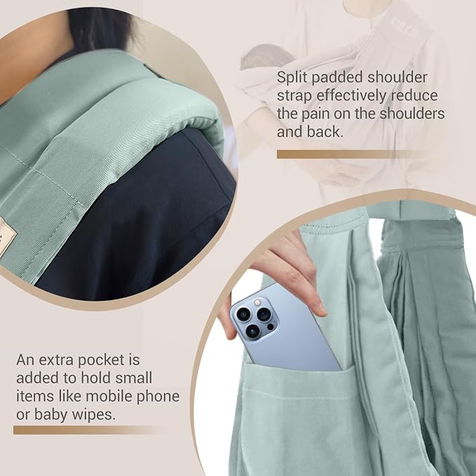 Baby Sling Carrier for Newborn to Toddler, Cozy Wearing Baby Wrap Carrier - Image 5