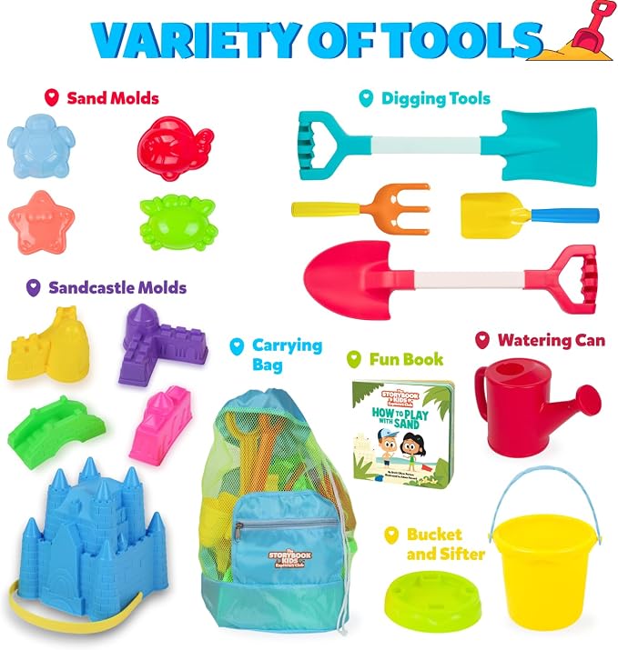 Beach Toys for Kids and Toddlers Ages 3-10 – Durable Sandbox Toy Set, Stronger - Image 2